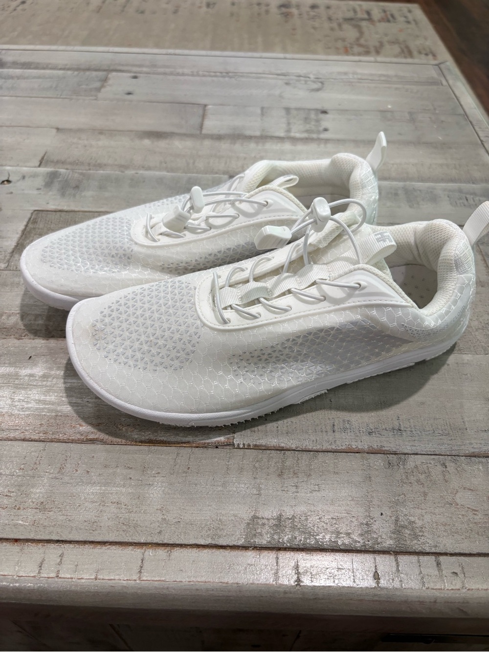 HIKE FOOTWEAR Barefoot All-White Lightweight Mesh Sneakers